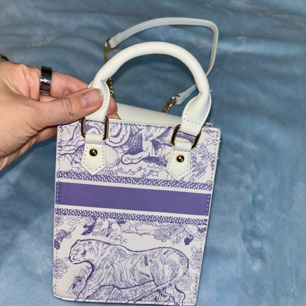 NEW White & Purple Small Purse